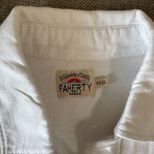 Faherty Men's White Shirt